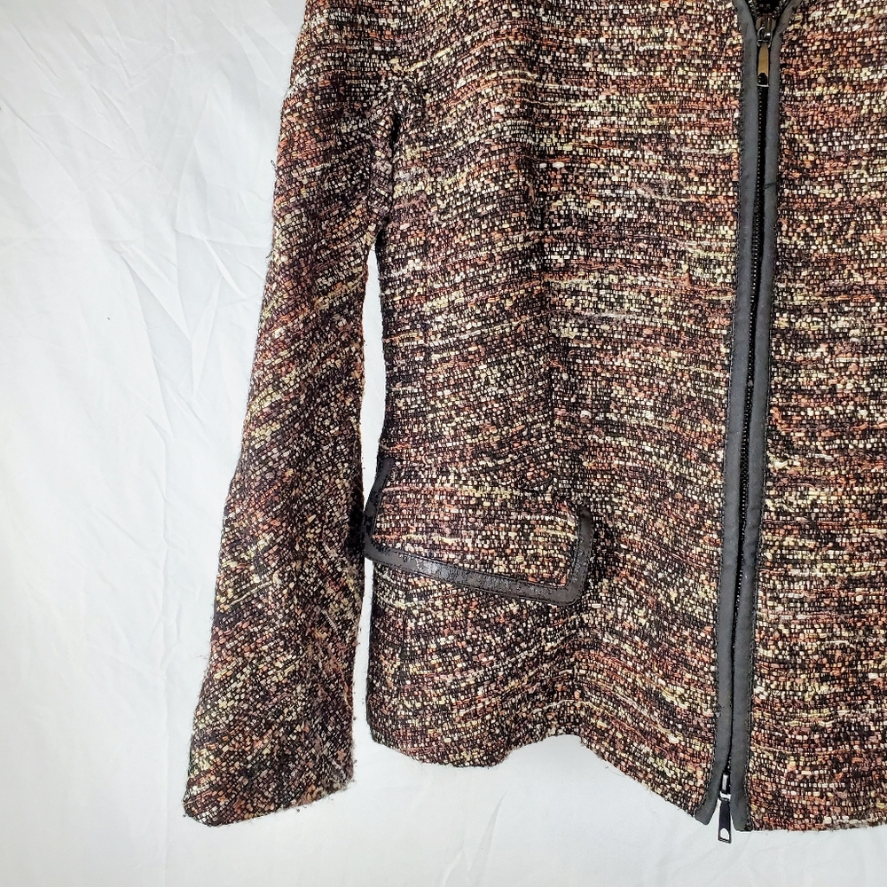 Lafayette 148 New York‎ Boucle Tweed Zip Front Jacket - Picture 3 of 11
